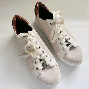 Coach Paddy Beige Suede Leather Chalk-Oatmeal / Saddle Brown Sneakers